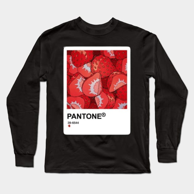 Strawberries Pantone Long Sleeve T-Shirt by harjotkaursaini